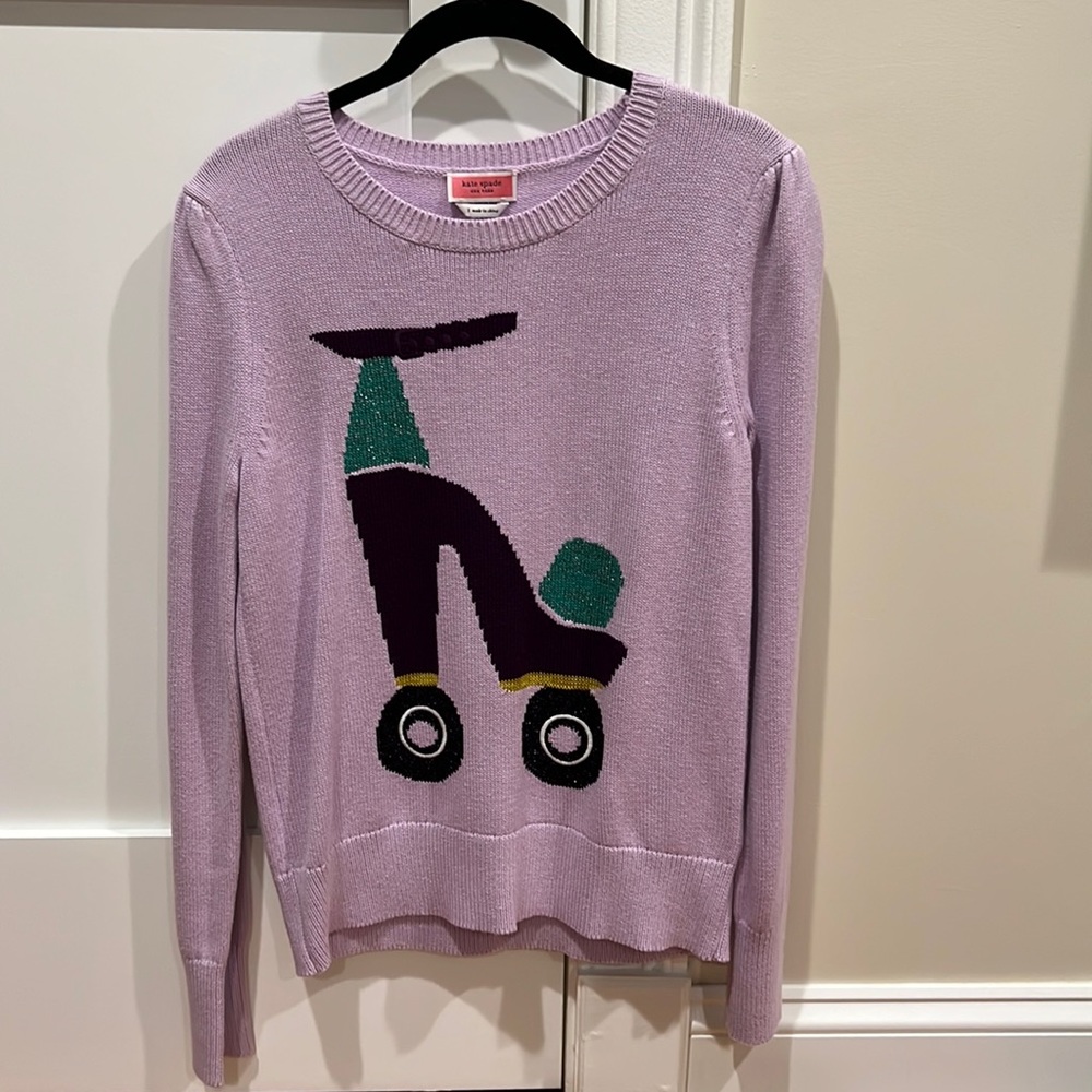 Kate Spade, Size Small Purple Roller Skate Sweater — New With Tags